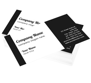Business Card Design Basic Black 2
