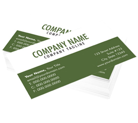 Business Card Design Basic Green