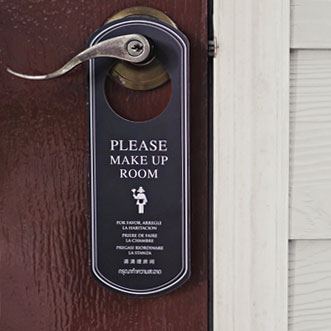 Custom printed door hanger